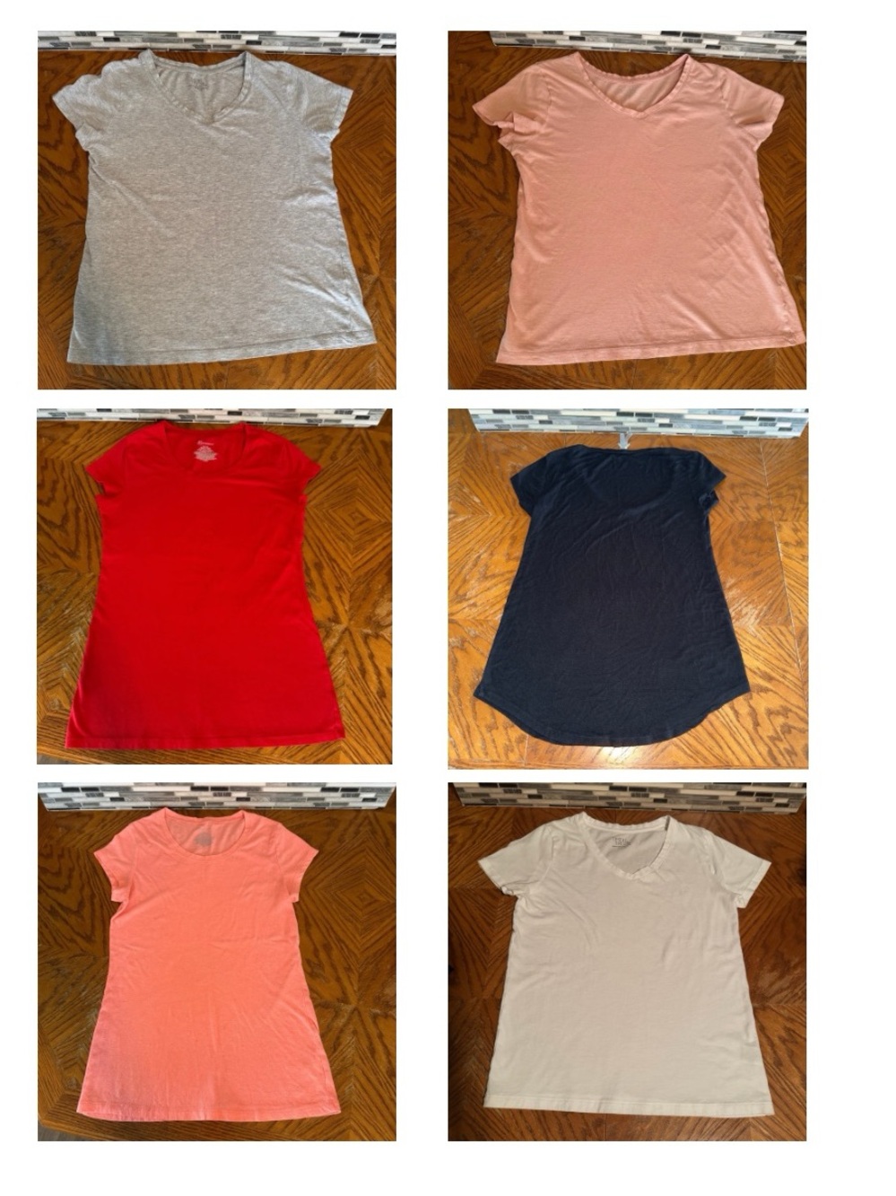 Time & Tru No Boundaries JO & Co T-Shirt 6 Pack Lot S M
